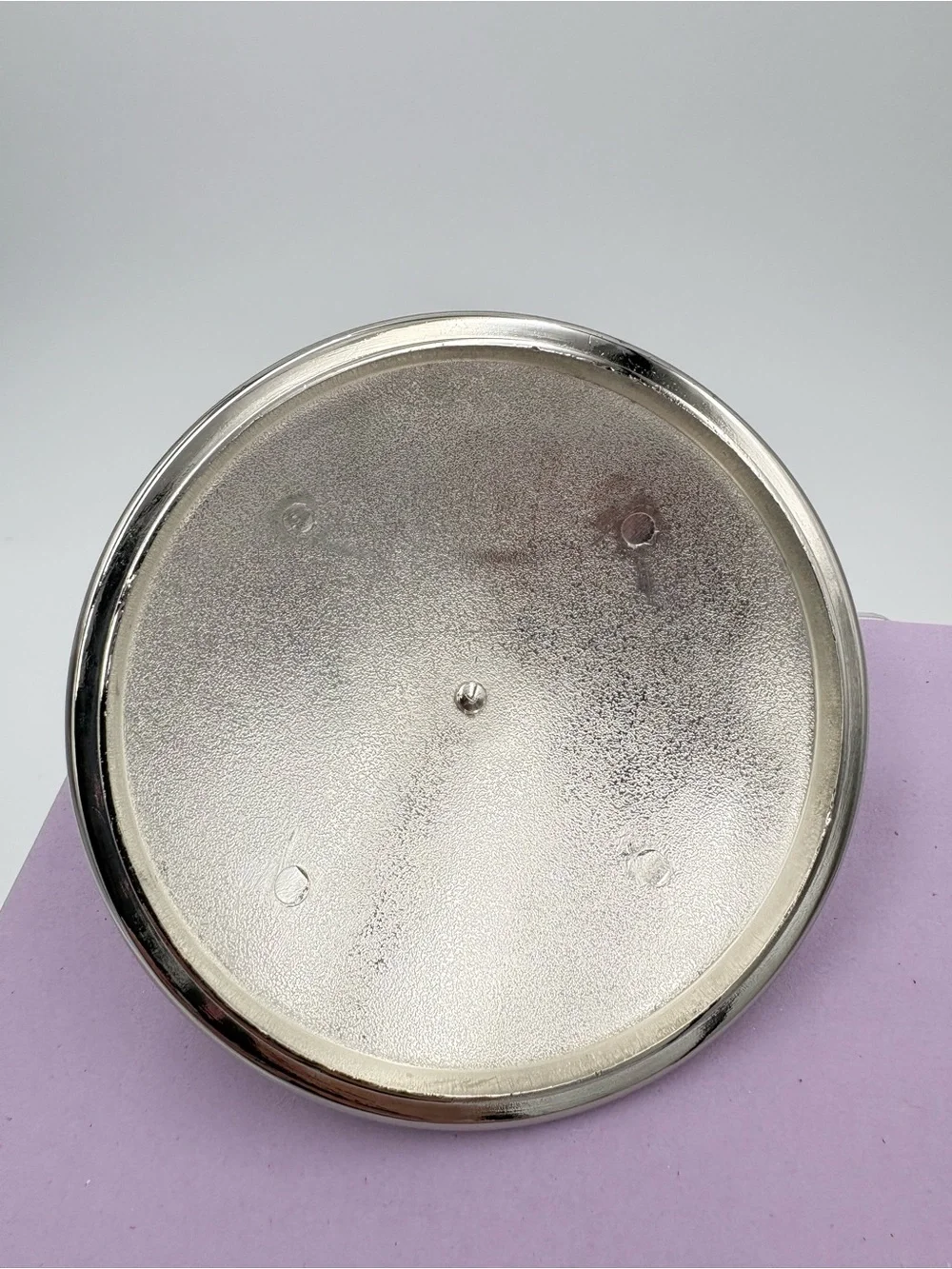 Vintage Elegant Silver Plated Rose Embossed Decorative Trinket/Jewely Box w/Lid